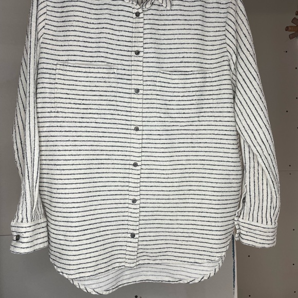 Madewell Oversized Textured Flannel Ex-boyfriend Shirt - Picture 4 of 9